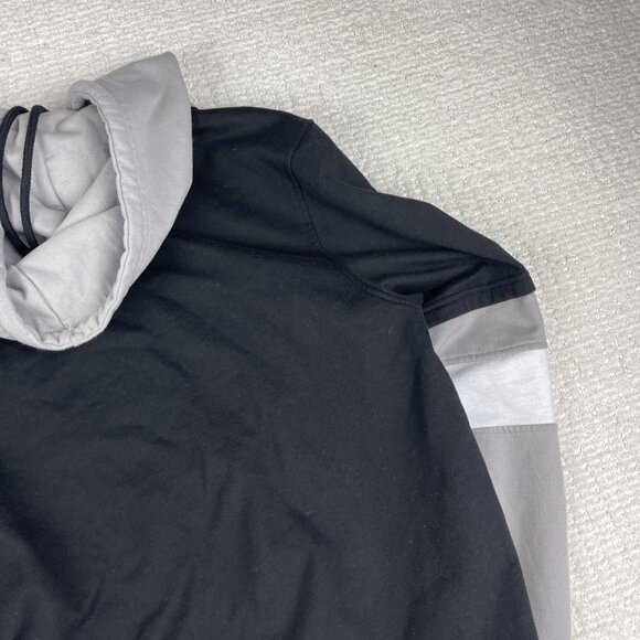 Y2K Arsenic Skater Skull Goth Punk Layered Long Sleeve Hoodie Size S - Picture 14 of 16